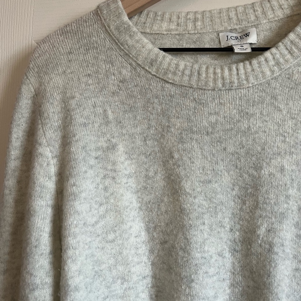 J. Crew Light Gray Crew Neck Sweater